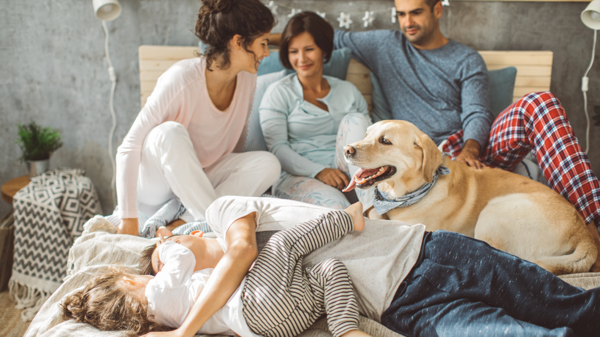 Photo of a Happy Family spending time together