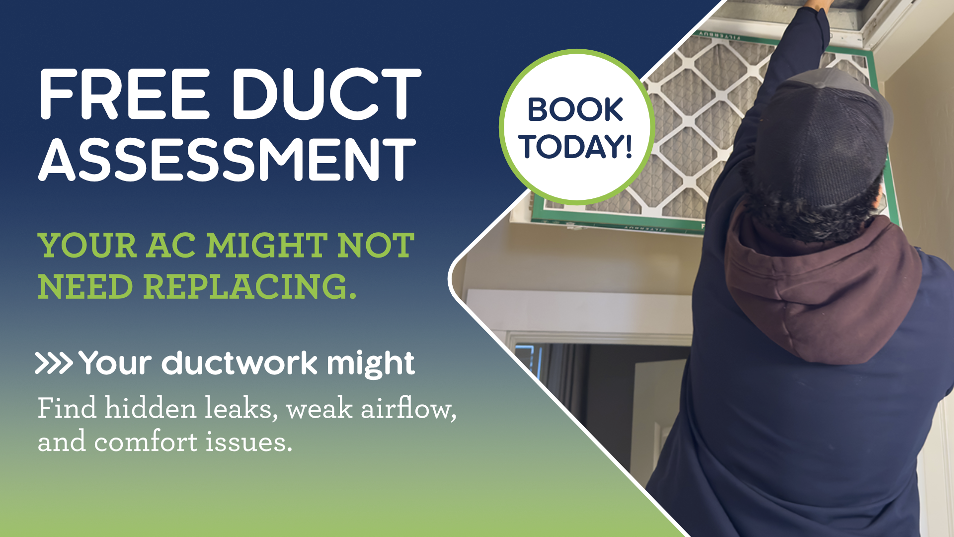 Offer for free duct replacement