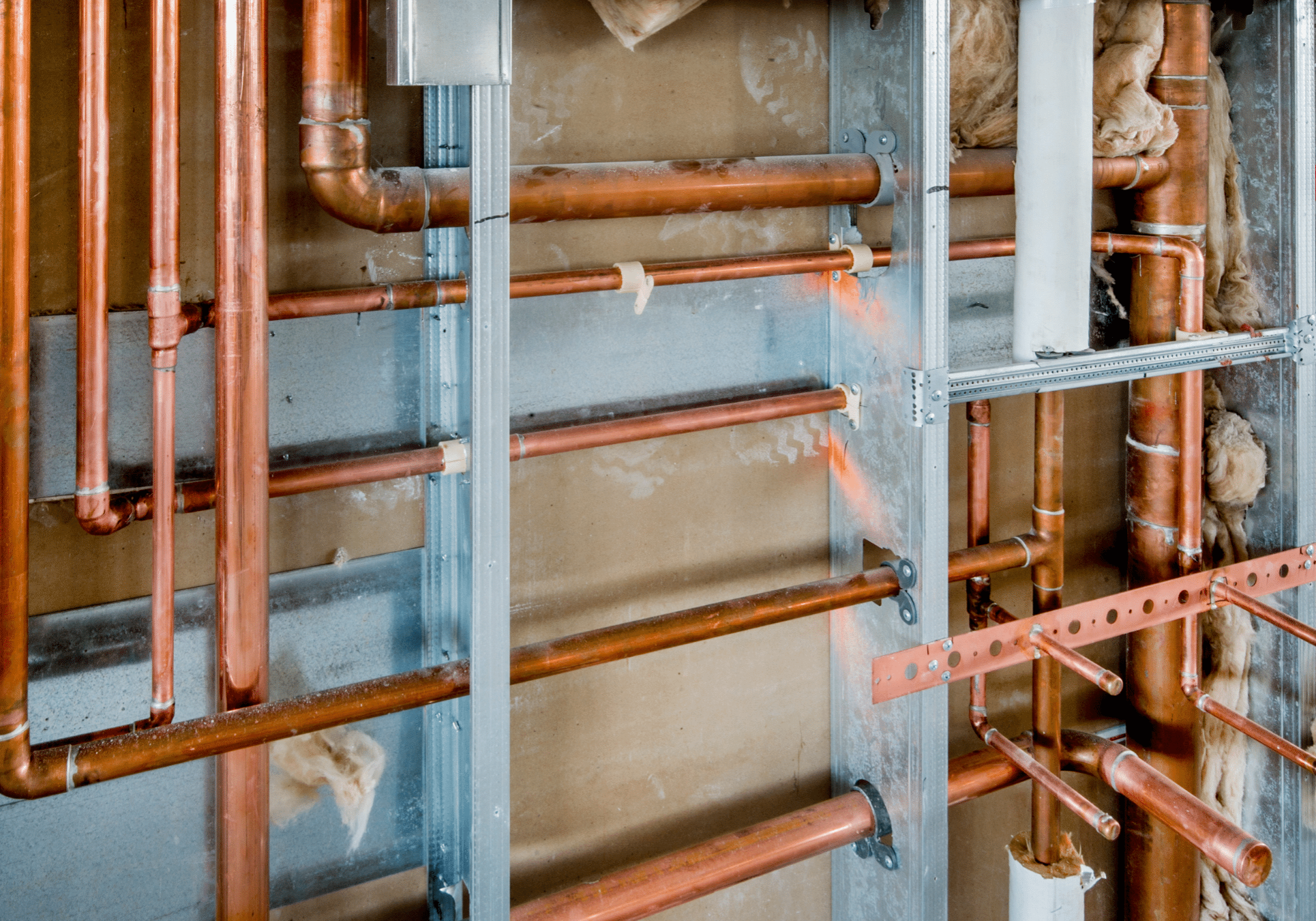 commercial plumbing copper lines